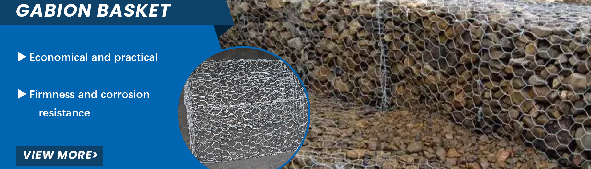 Marine and Seawall Protection Galvanized 2x1x1m Gabion Wall Basket Mattress Cage 60x80mm