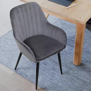 China 240 Pounds Bearing Metal Bedroom Chair Velvet Dining Room Chairs Anti Wear wholesale
