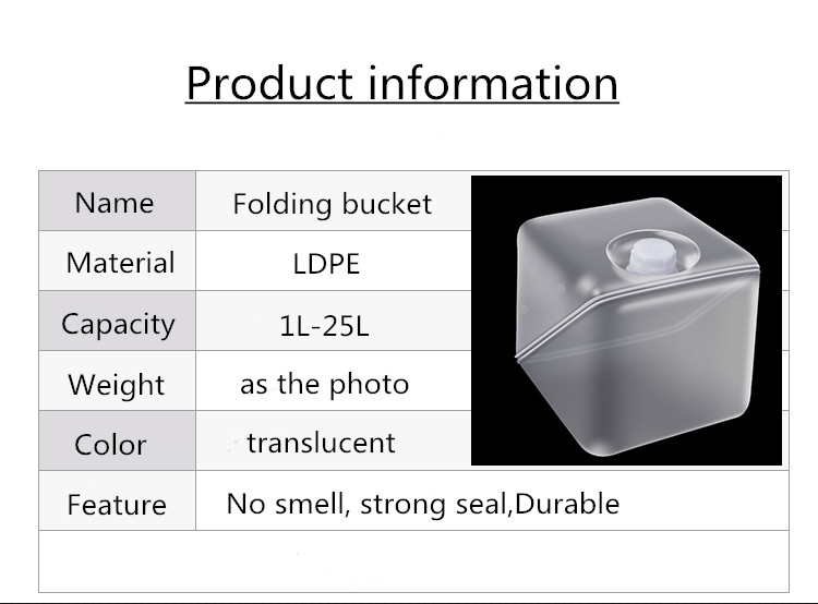 Alcohol Sanitizer Storage UMETASS Empty LDPE Collapsible Bucket Bag For Garden Kitchen