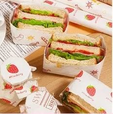 Smooth Fabric Food Print Wrapping Paper , 75gsm Food Packing Paper