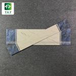 Villa Porcelain Tile For Stairs Glossy Finish Blue and yellow Color