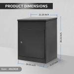 Galvanized Steel Parcel Mailbox for Outside Extra Large Package Delivery Post