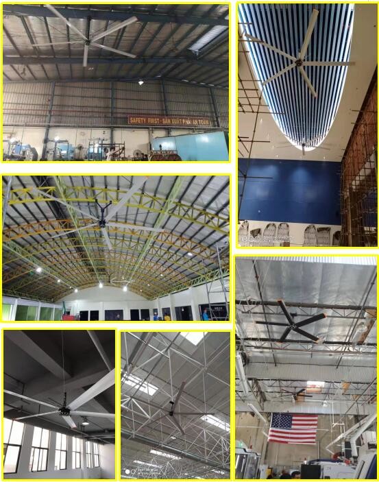 8 Feet To 24 Feet Diameter Industrial Overhead Fans Hvls Big Fan Corrosion Resistant