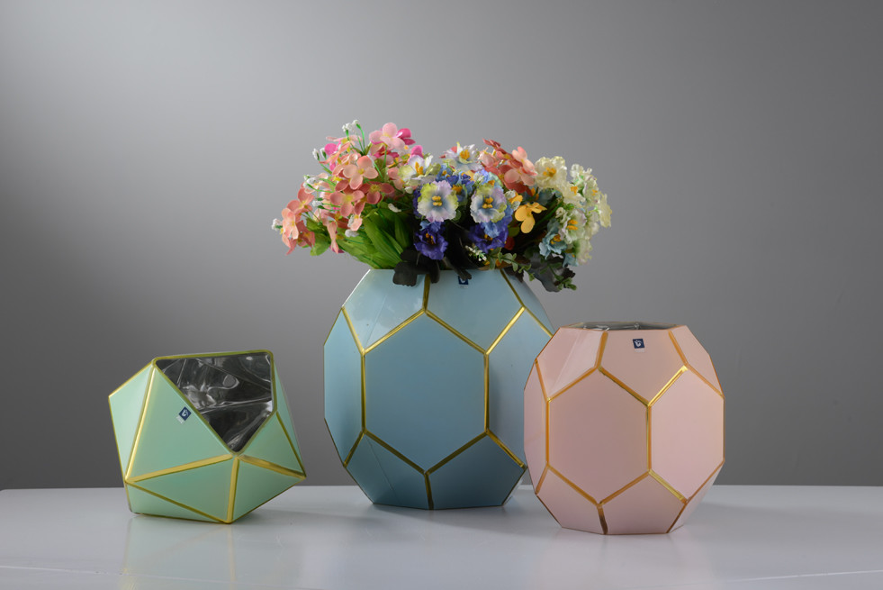 Handmade Plating Glass Vase individual packing
