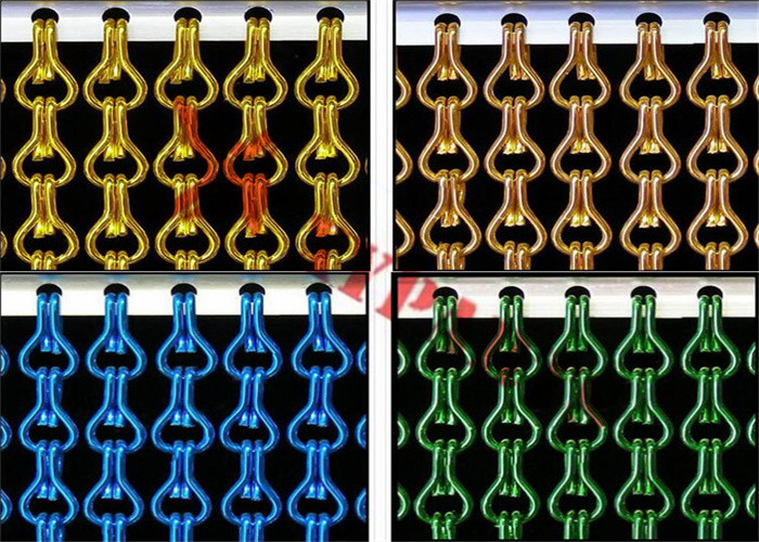 Gold Copper Color Aluminum Chain Curtain For Decorative Room Divider