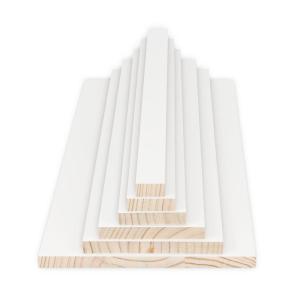 China White Paint Strip Wood Moulding Frame Primed MDF Moulding Baseboard wholesale