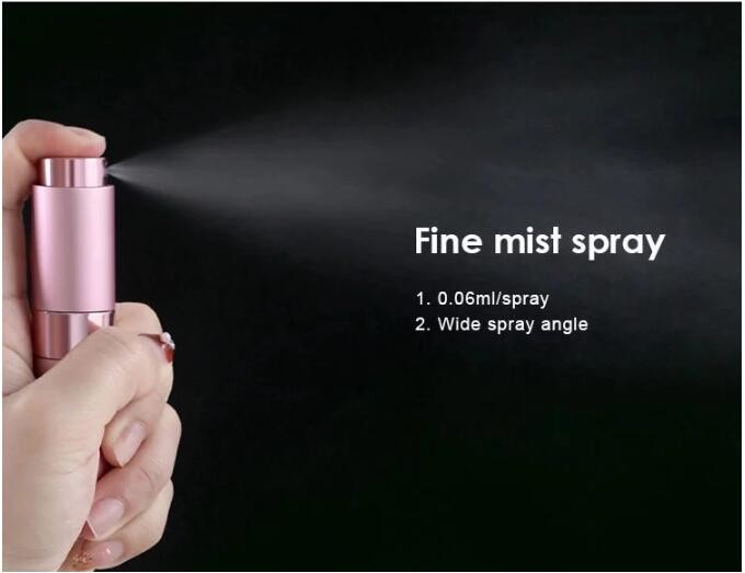 10ml Empty Travel Mini Perfume Atomiser Cosmetic Spray Bottle In Black Color