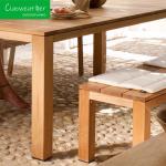 Modern Style Outdoor Furniture Wood Dining Chair Set with Waterproof Upholstery