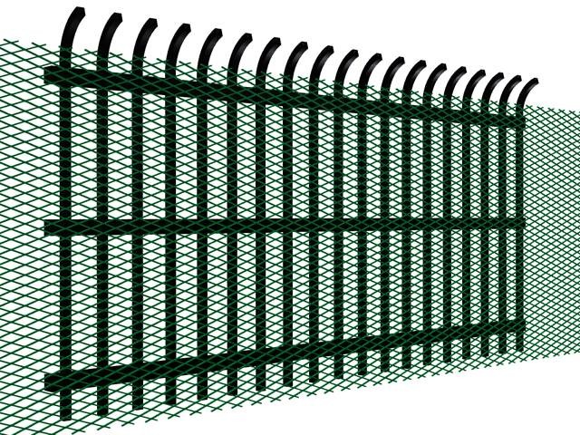 Highway Security Expanded Metal Mesh Fence PVC Coated 2.0m Width 2.5m Height