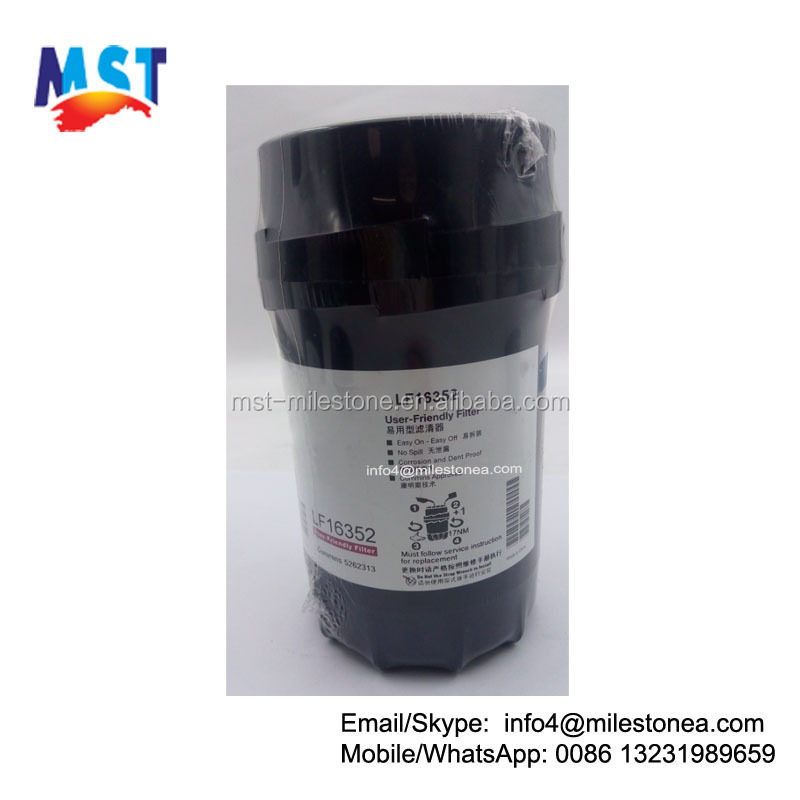 Lube Oil Filter with filter head 5262313 LF16352 for High Quality Engine Parts oil filter assy