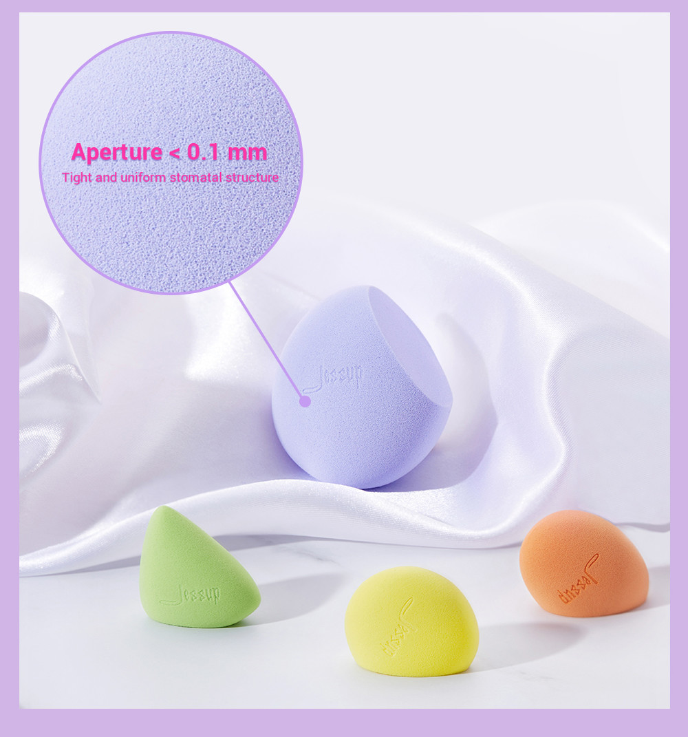 Jessup 5pcs 47g Makeup Puff Sponge Colorful Multifunctional