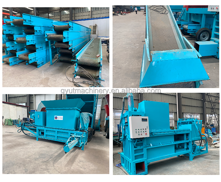 Tractor Trailed Electric Motor Wood Sawdust Baler Machine for Bedding Compressing