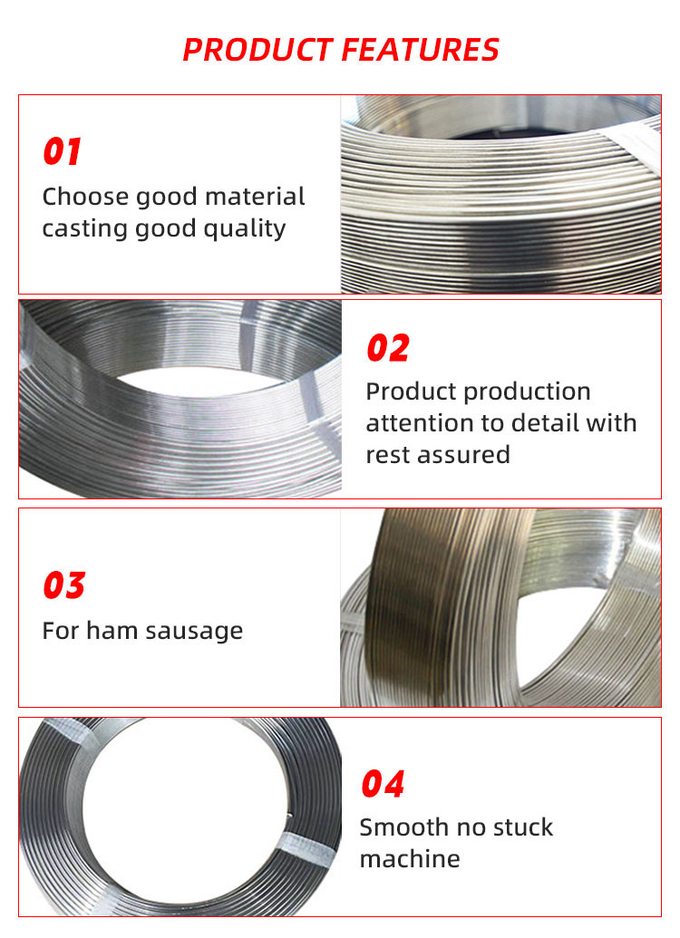 Food Grade Aluminium Wire Roll Clips For Packing Sealing Sausages Wire Clips
