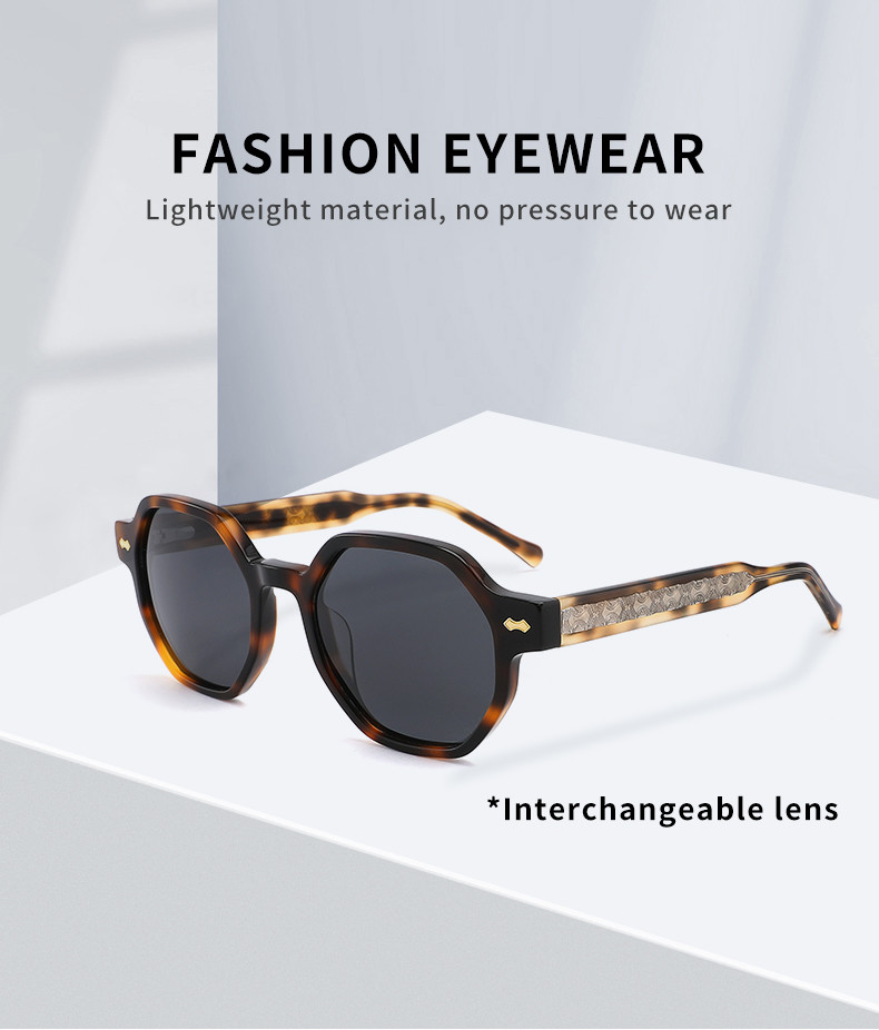 Multi Style Circle Frame Sunglasses Neutral Acetate Customized Logo