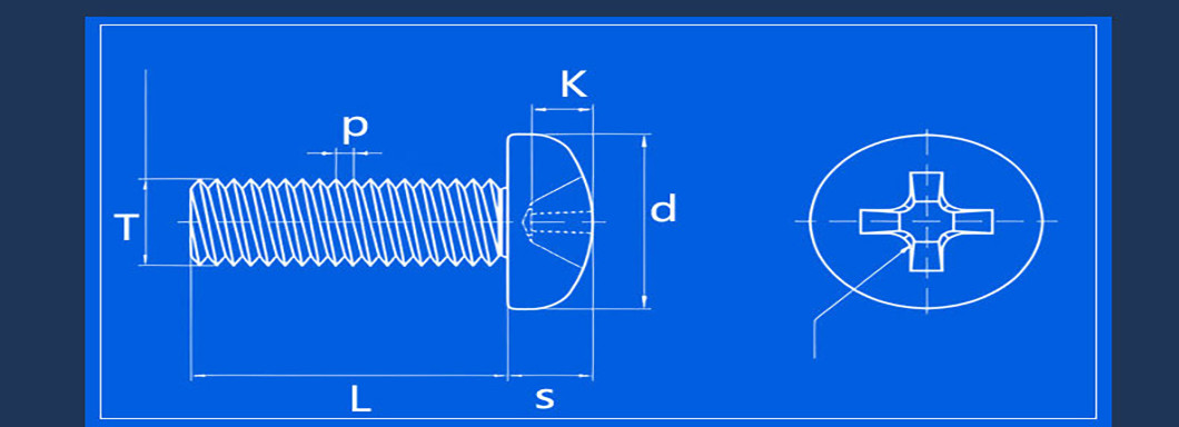 Carbon Steel Pan Head Screw M3 - M12 Self Tapping Round Head Screws