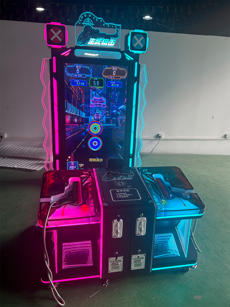 Indoor Amusement Gun Storm Shooting Arcade Machine Enjoyable Luxury Appearance