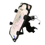 5V 2.5A Usb Charger Scooty Mobile Stand , ABS Universal Bike Phone Mount