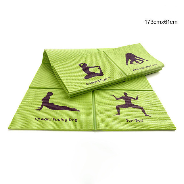 Portable Foldable Gym PVC Material 8mm Non Slip Yoga Mat For Exercise Bodybuilding