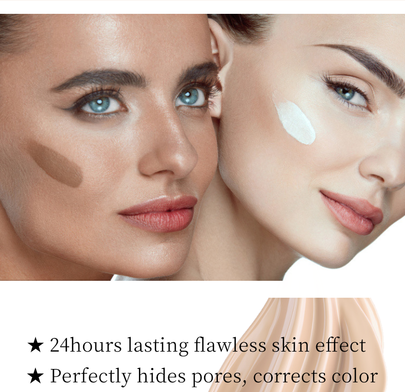 Custom Private Label Waterproof Full Coverage Foundation Makeup for All Skin Types