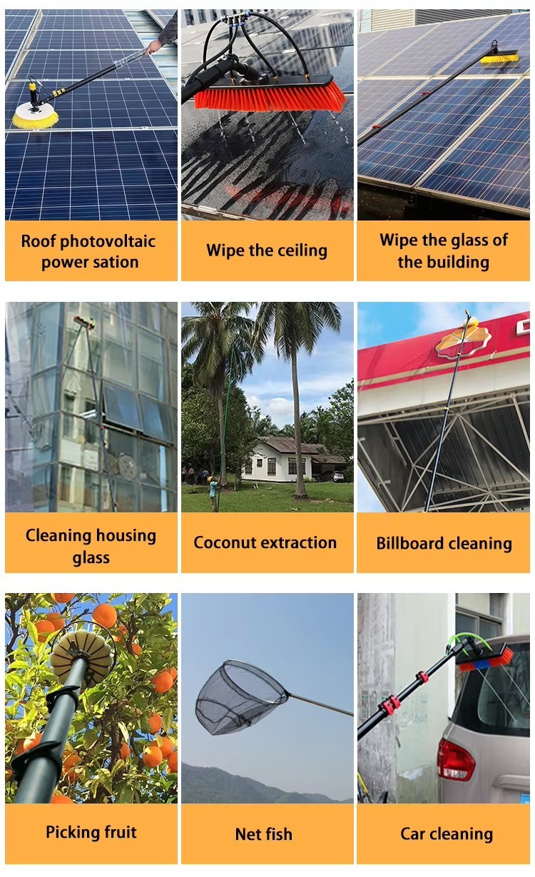 High Rise Window Cleaning Window Washing Machine Cleaning Kit With Telescopic Pole