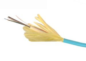China OM3 Indoor Fiber Optic Cable , 2 - 24 Cores Tight Buffered Fiber Cable wholesale