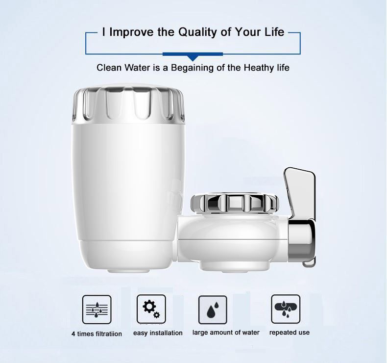 Commercial Household Tap Faucet Water Purifiers 2L/ Min 0.5μM Rustproof