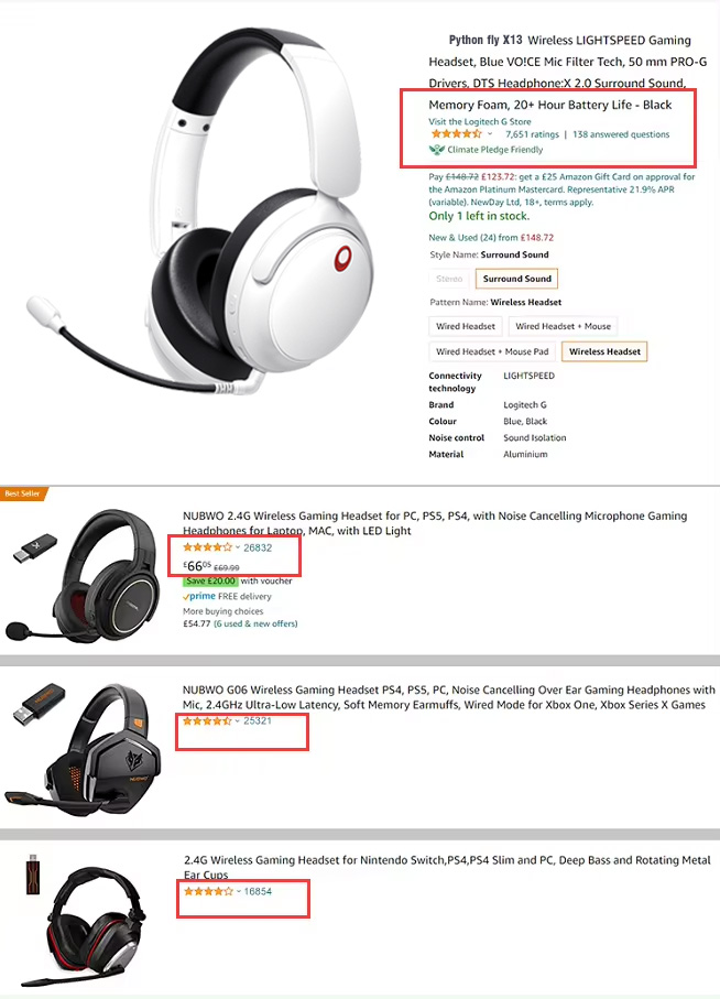40mm Driver Wireless 2.4 Ghz Gaming Headphones RGB Audifonos Headset For PS4 PS5 PC