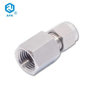 China Ferrule OD Stainless Steel Pipe Connector 3000PSI Thread Hexagon Forged wholesale