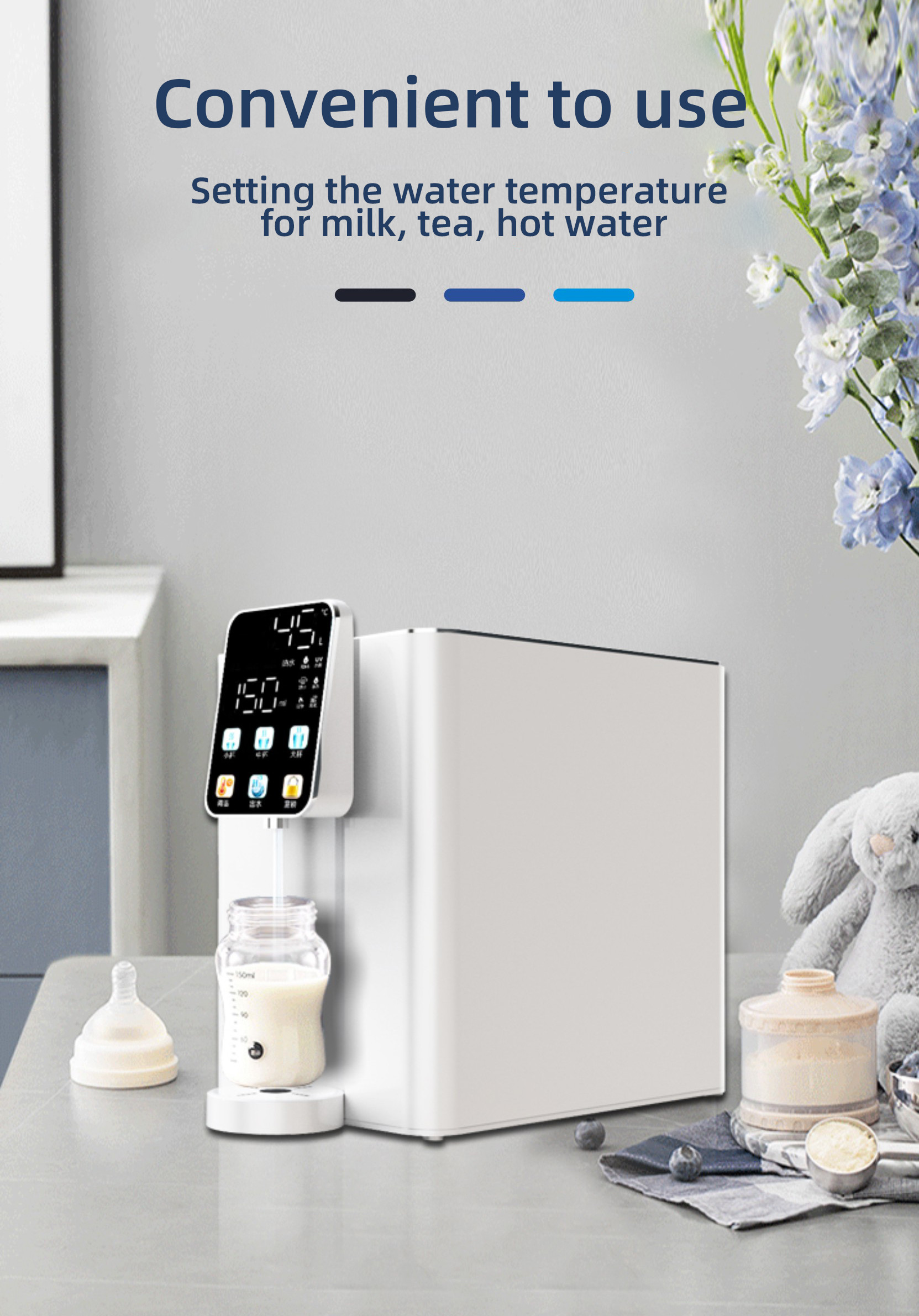 Desktop Instant Heating Hydrogen Water Dispenser Machine 2000ppb