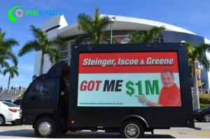 China P5 Mobile Truck LED Display , Video Cabinet Mobile LED Advertising Vehicle 1920hz wholesale