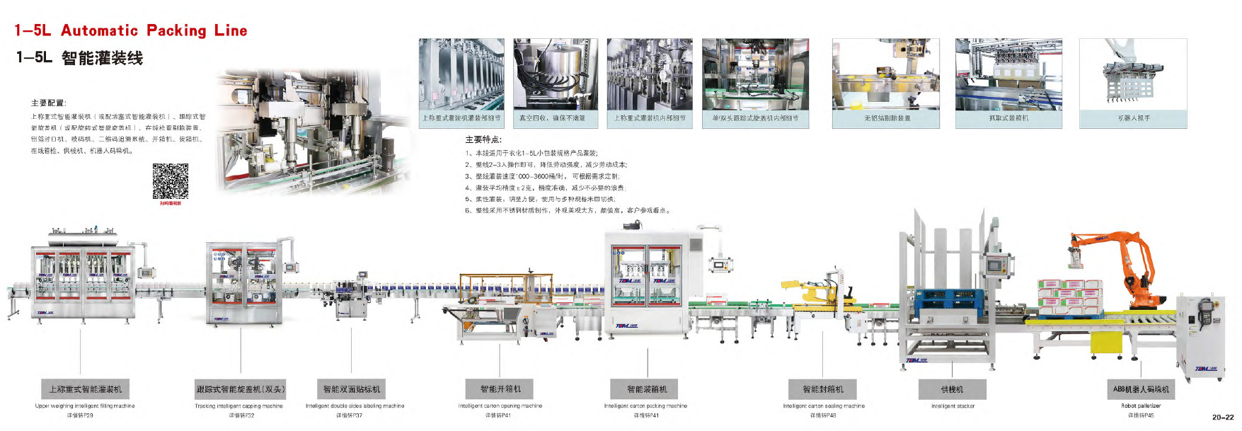 Agrochemical 1-5L Bottle Pesticide Packaging Line 600-3000CPH