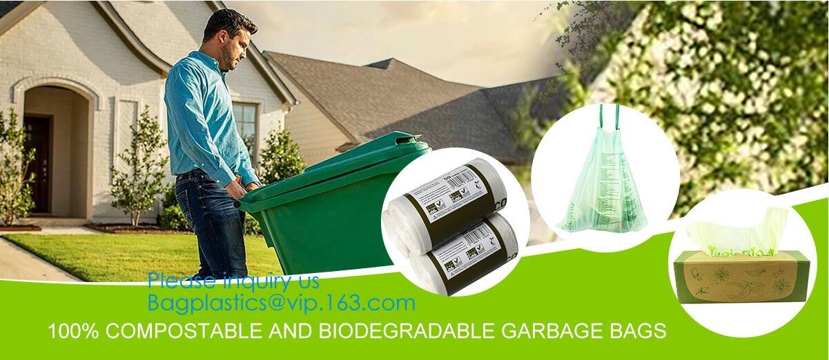 Home Used Compostable Customized Printed Biodegradable Dog Poop Bags, PLA Dog Poop Waste Trash Bag, Premium Quality Comp