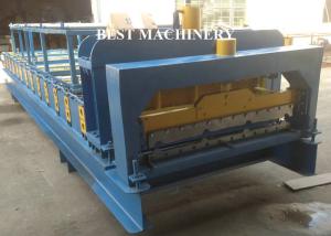 China Steel IBR Roofing Wall Roof Tile Making Machine Hydraulic Cutting Type wholesale
