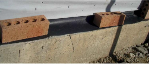 Black Embossed Polythene Damp Proof Course for Wall Hotel Construction Waterproof