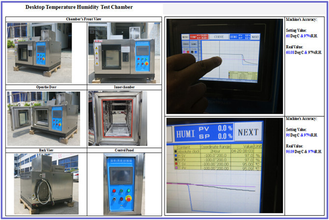 Benchtop Temperature Humidity Chamber 80 L Volume With Lcd Touch Screen