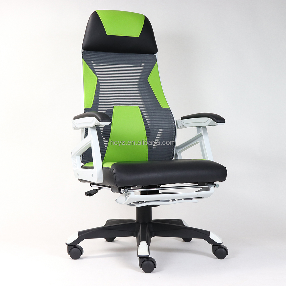 Customize Fabric Mesh Back Swivel Office Furniture in Orange for Conference Room