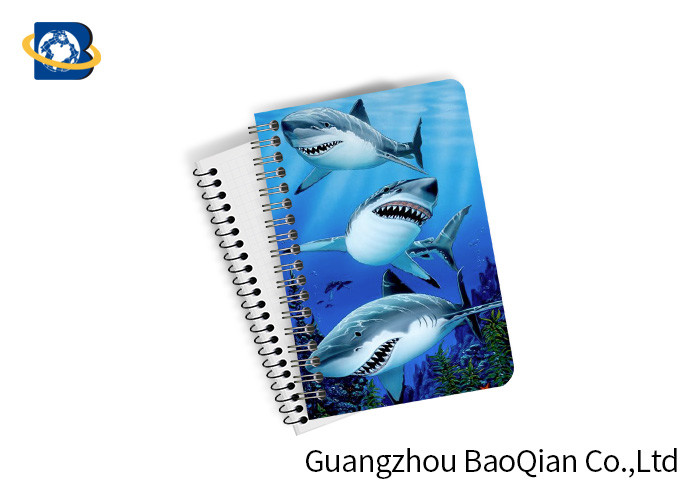 Eco Friendly Paper 3D Lenticular Notebook Ocean / Animal Pattern With Spiral