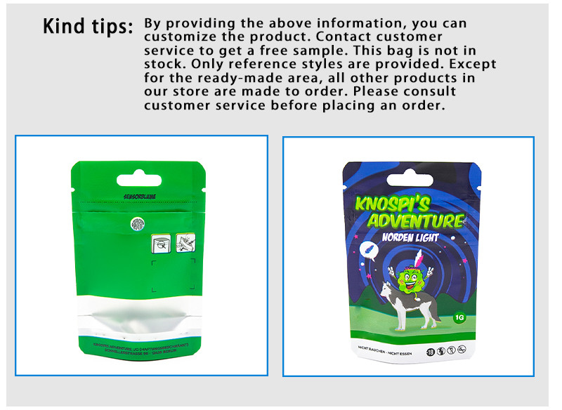 Touch Film Food Self-Supporting Bag Sealed Child-Proof Lock Zipper Bag Tobacco Bag