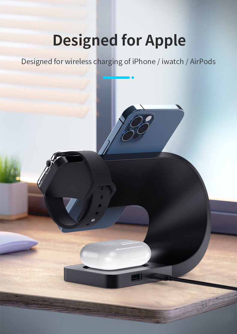 4 in 1 Magnetic Wireless Charger Stand for iPhone 14 15W Fast Charging Dock Station