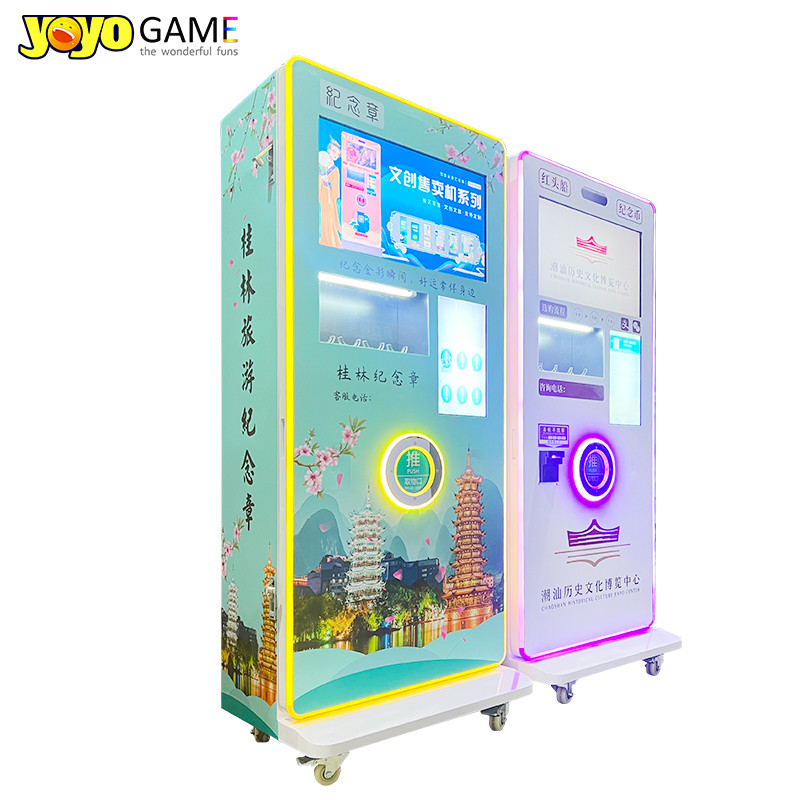Outdoor Prize Commemorative For Custom Souvenir Coin Vending Machine