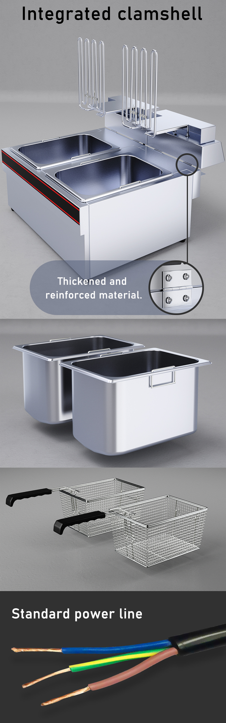 Electric Turkey Industrial Deep Fryer for Frying Commercial Fish Potato and Plantain