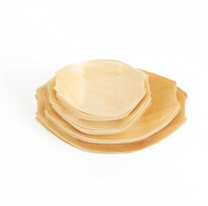 China 5inch Pine Wood Disposable Serving Cone Sushi Boat Serving Tray wholesale