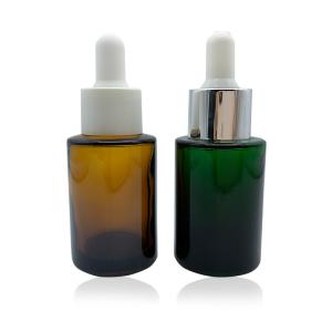 China Amber 30ml Massage Oils Aromatherapy Glass Dropper Bottle With Pipette wholesale