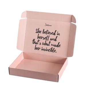 China Twin sides printing clothes packaging shipping box with hot stamping wholesale
