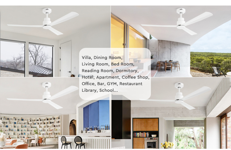 1stshine Ceiling Fan with Remote Control Class A Energy Efficiency Rating and No Light