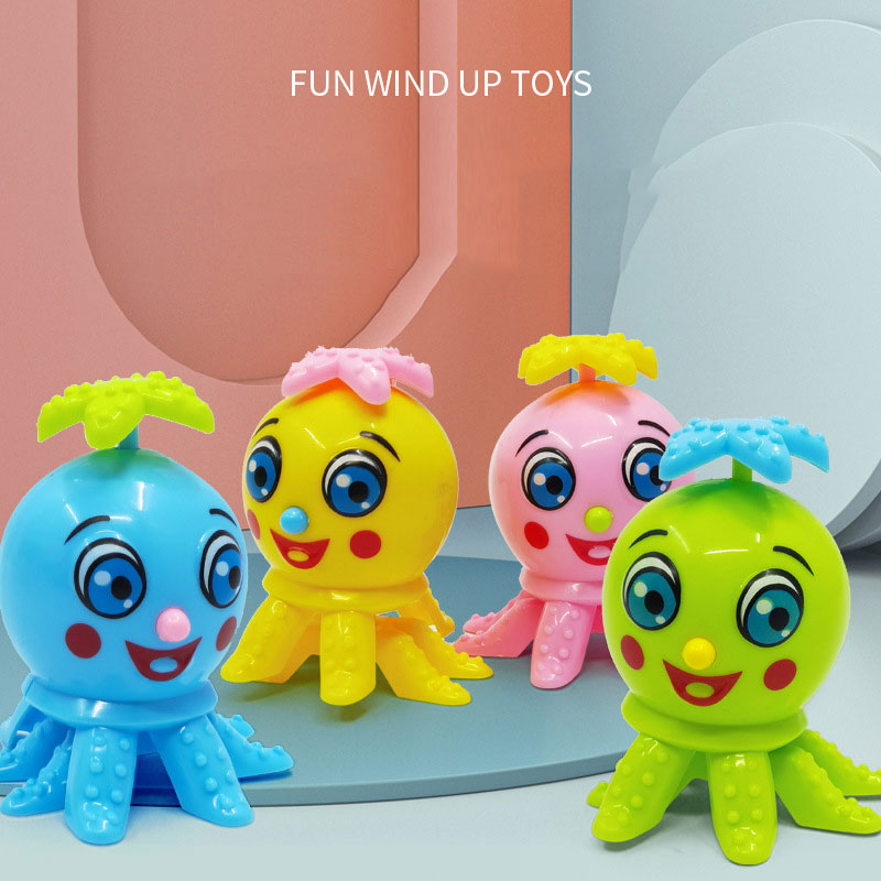 PVC Wind Up Easter Puzzle Toys for Kids Cute Animals Toy Octopus Flipping Walking Jumping Clockwork Bulk Birthday Gift Party Favors