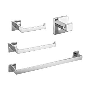China OEM Stainless Steel Bath Hardware Set 4 Pieces Easy Assembly wholesale