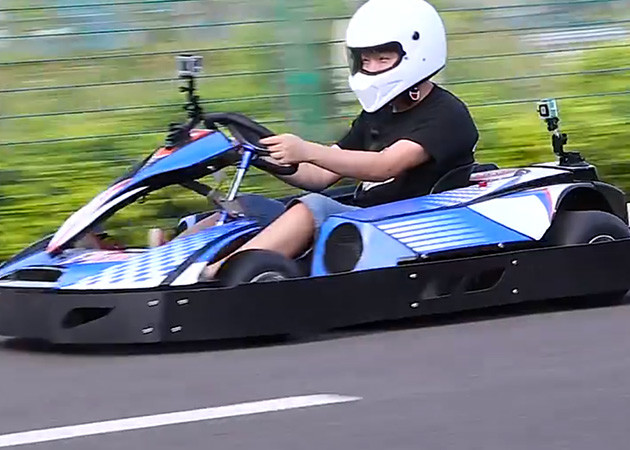 Seats Adjustable 36 Volt Children Go Karting 28km/H Alloy Steel Frame