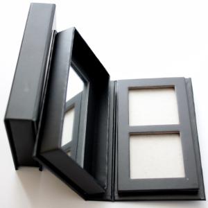 China 36mm Baked Eyeshadow Palette 2 Pans Matte Black FSC Certificated wholesale