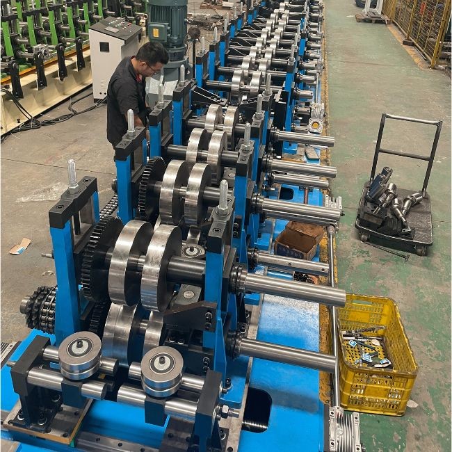 CE Metal Stud Roll Forming Machine / Steel Channel Roll Forming Machine With Flying Punch